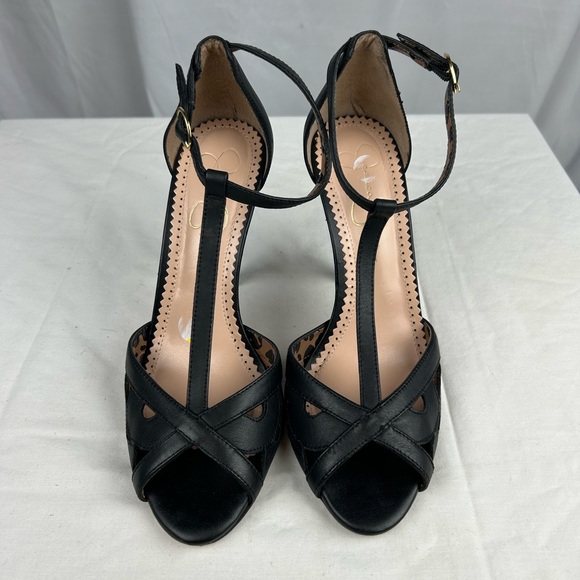 Elegant Black Strappy Heels - Picture 1 of 4